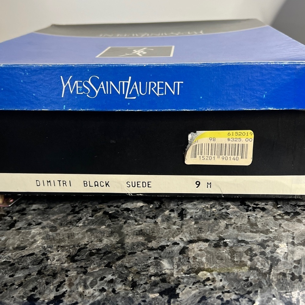 Yves Saint Laurent YSL Sz 9 Black Sude Silk Lace Up Ankle Heel Boots with Box - Picture 14 of 14